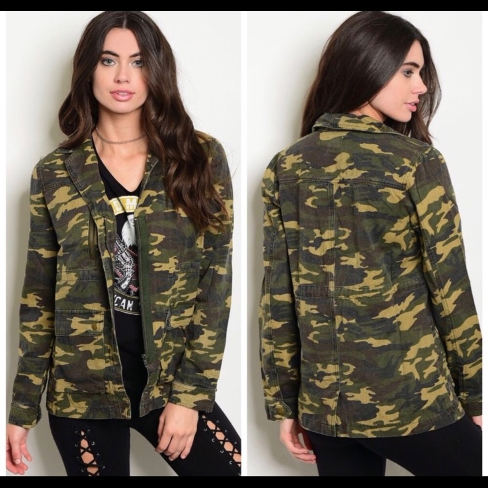 FINAL PRICE Camouflage Utility Jacket Jean Jacket